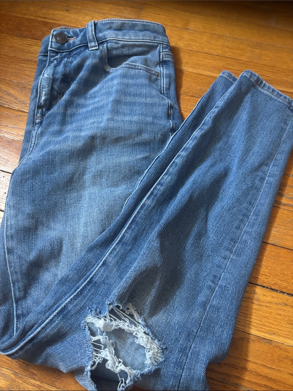 Slim Ripped Women’s Skinny Jeans in Blue